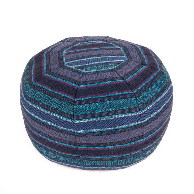 Taburet Boho 50 cm modrá
