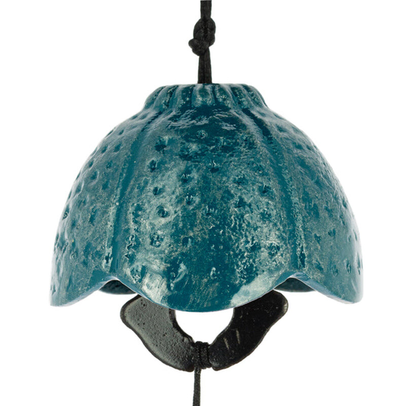 Zvon Furin Feng Shui Hana 5 cm tyrkysová