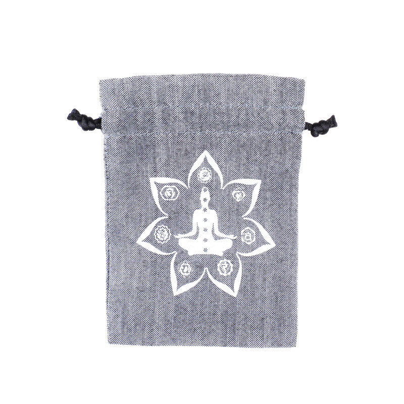 Pytlík dárkový Gifty Yoga 8 x 11 cm šedá