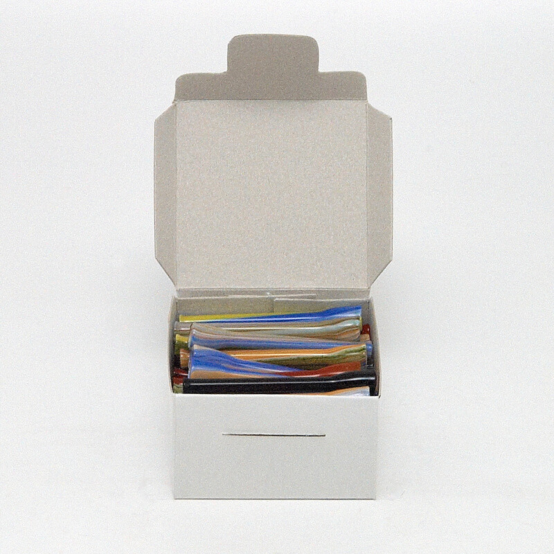 Skleněnka barevná Brko 7 cm Box 40 ks