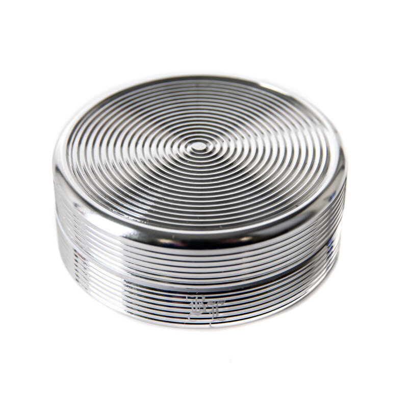 Drtička Ripple Black Leaf CNC 5 cm 2-dílná stříbrná