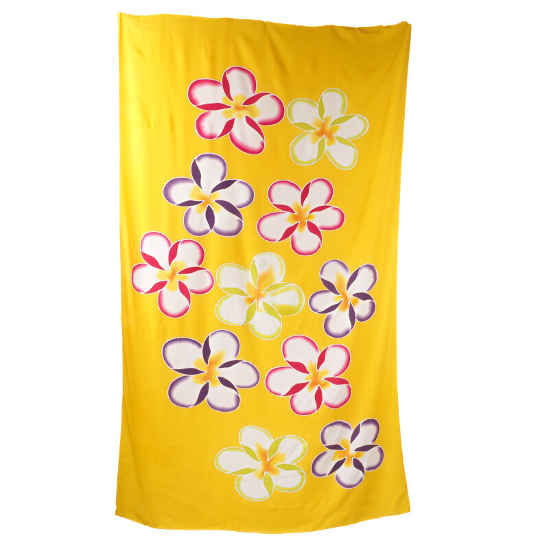Pareo Sarong Bali Flowers 06 žlutá 200 x 118 cm