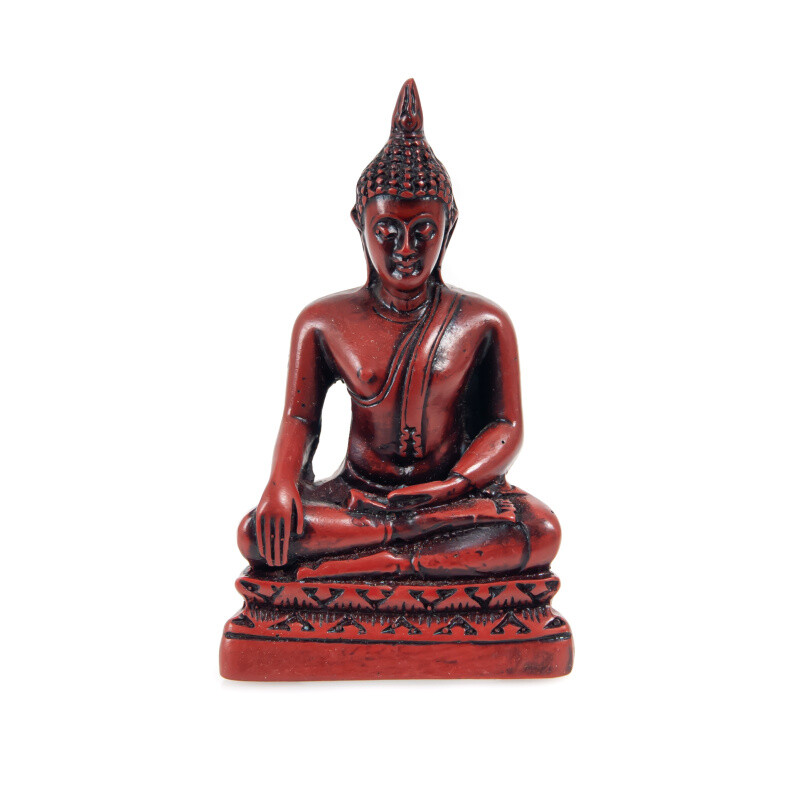 Soška resin Buddha Touching 11 cm hnědá