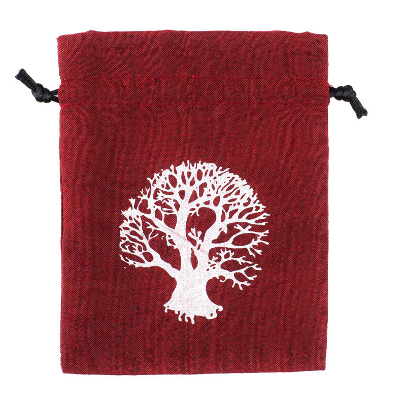 Pytlík dárkový Gifty Tree of Life 11 x 14 cm vínová