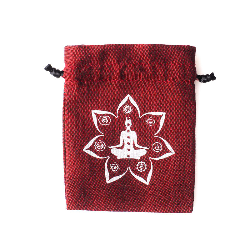 Pytlík dárkový Gifty Yoga 8 x 11 cm vínová