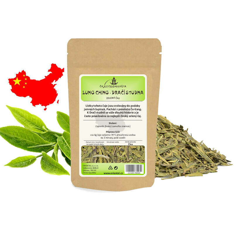Čínský zelený čaj Lung Ching - Dračí studna 200 g