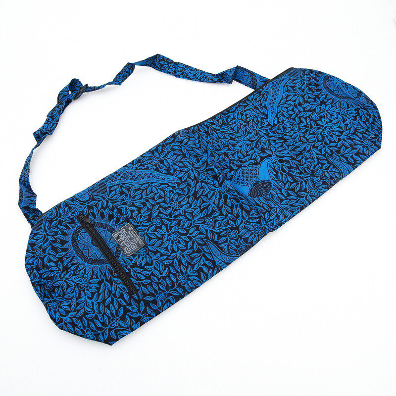 Yoga bag Leaves modrá 02