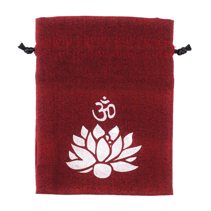 Pytlík dárkový Gifty Om Lotus 11 x 14 cm vínová