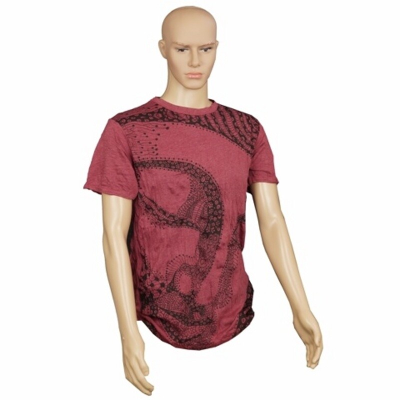 Tričko pánské SURE Buddha Face M vínová