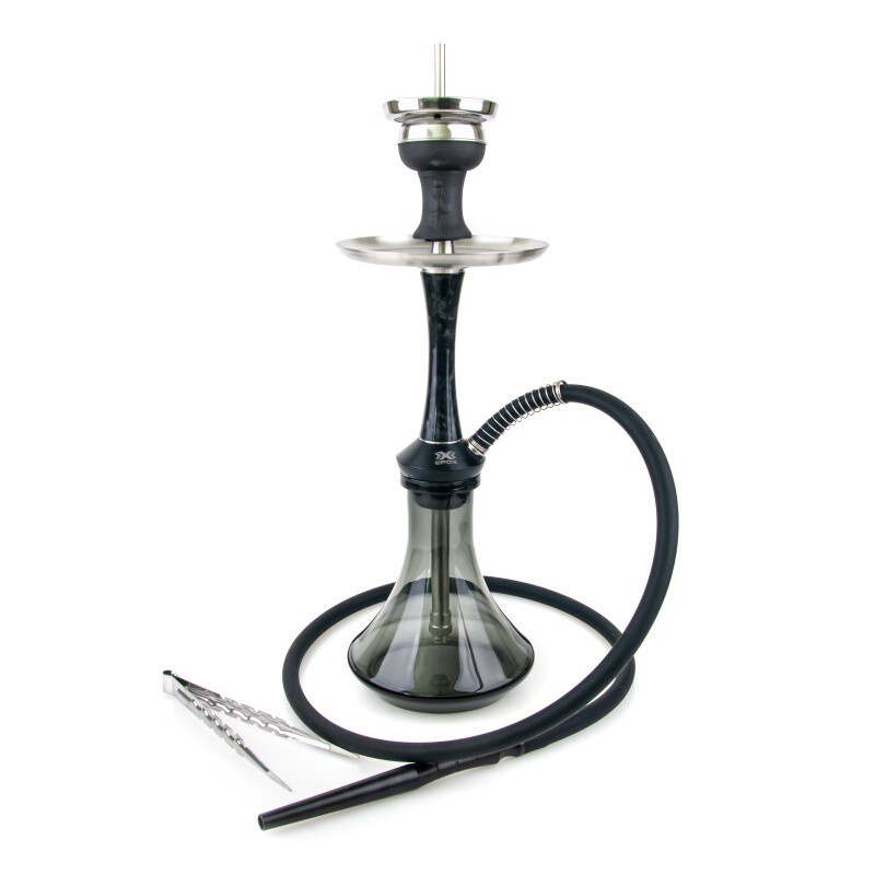 Vodní dýmka Aladin Epox Nylon 425 Black & Silver černá
