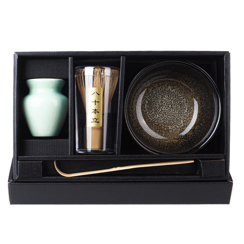 Matcha set keramika Japan Uzu Black