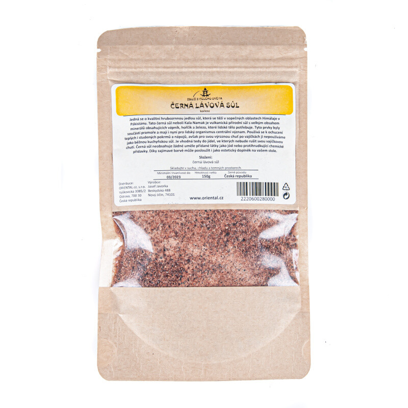 Koření - Sůl černá lávová 150 g