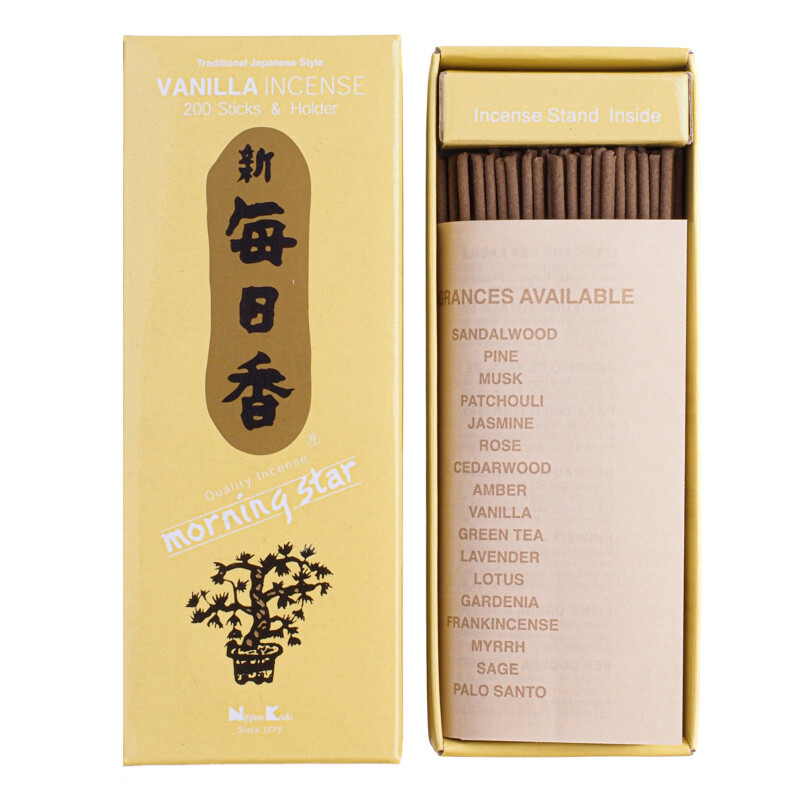 Japonské vonné tyčinky Nippon M/S 200 ks Vanilla