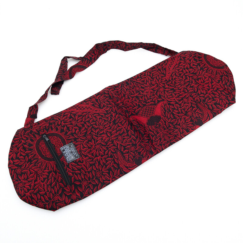 Yoga bag Leaves červená 01