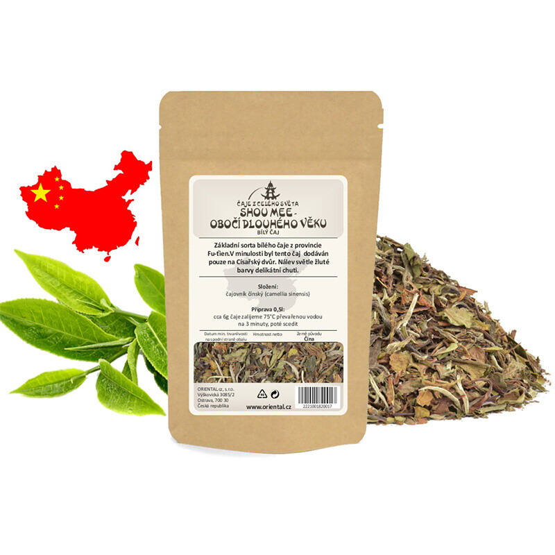Čínský bílý čaj Shou mei - Obočí dlouhého věku 50 g