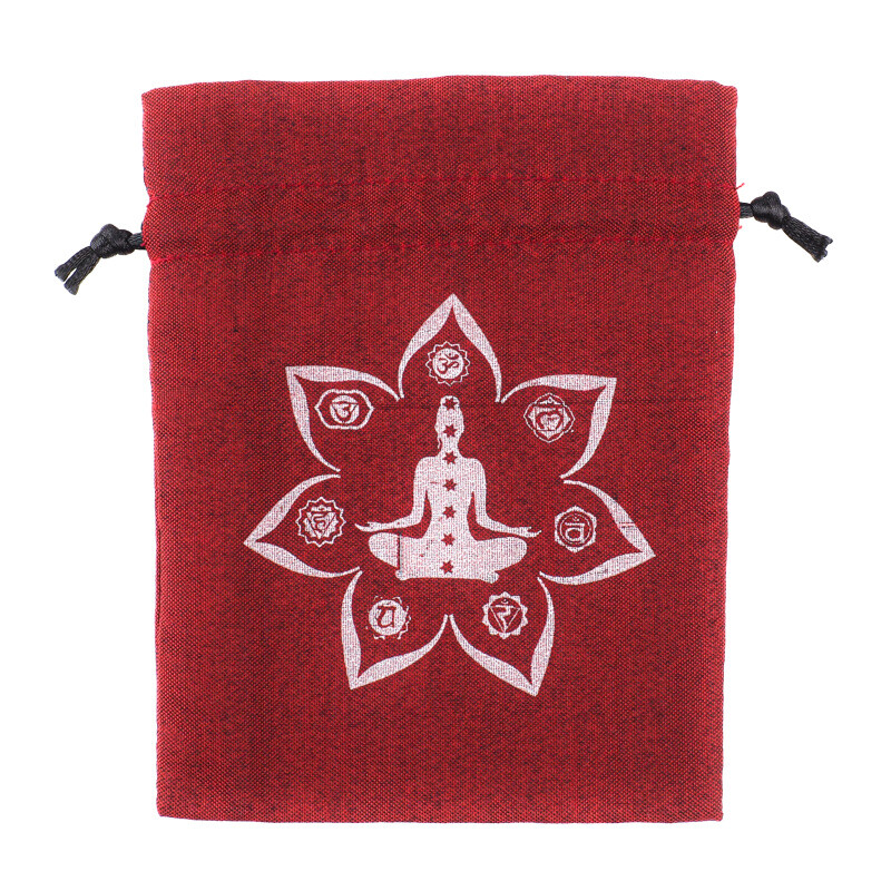 Pytlík dárkový Gifty Yoga 11 x 14 cm vínová