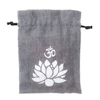 Pytlík dárkový Gifty Om Lotus 11 x 14 cm šedá