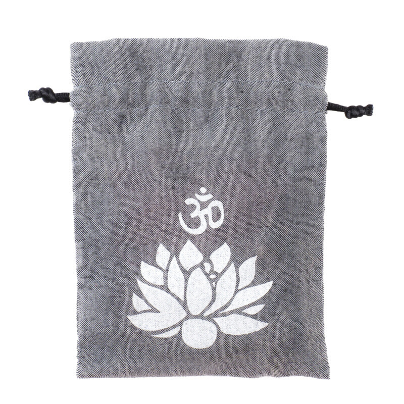 Pytlík dárkový Gifty Om Lotus 11 x 14 cm šedá
