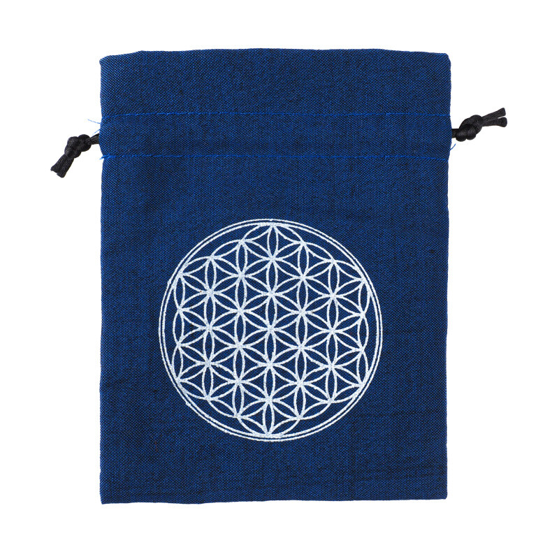 Pytlík dárkový Gifty Flower of Life 11 x 14 cm modrá