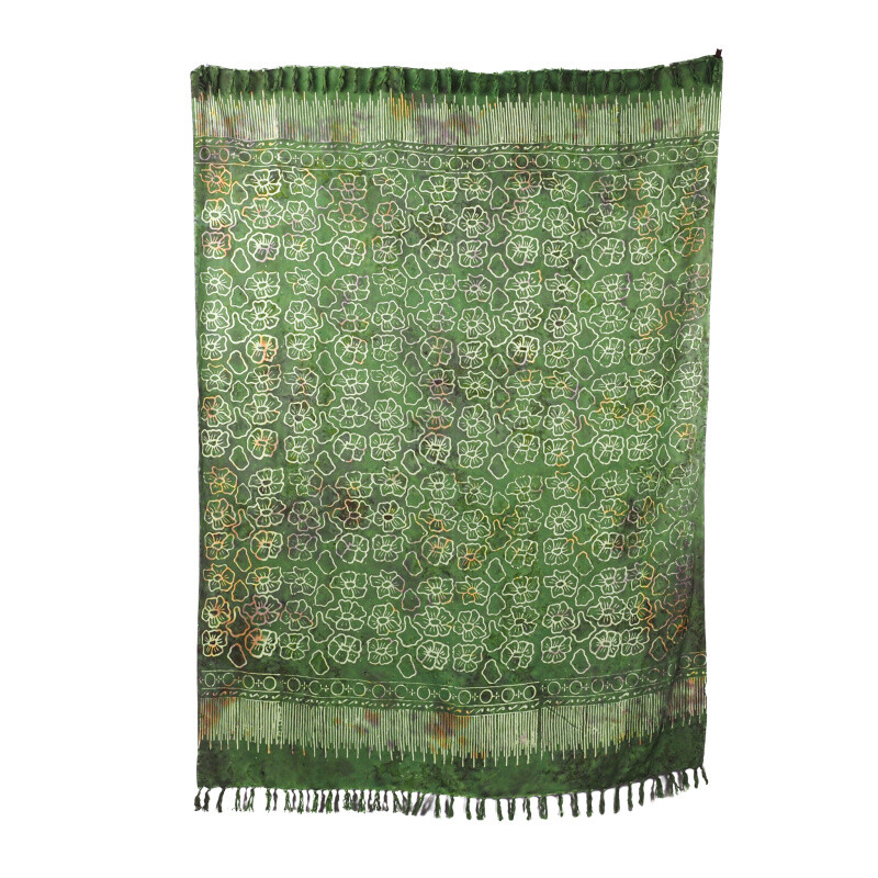 Pareo Sarong Bali Mentari zelená 160 x 118 cm