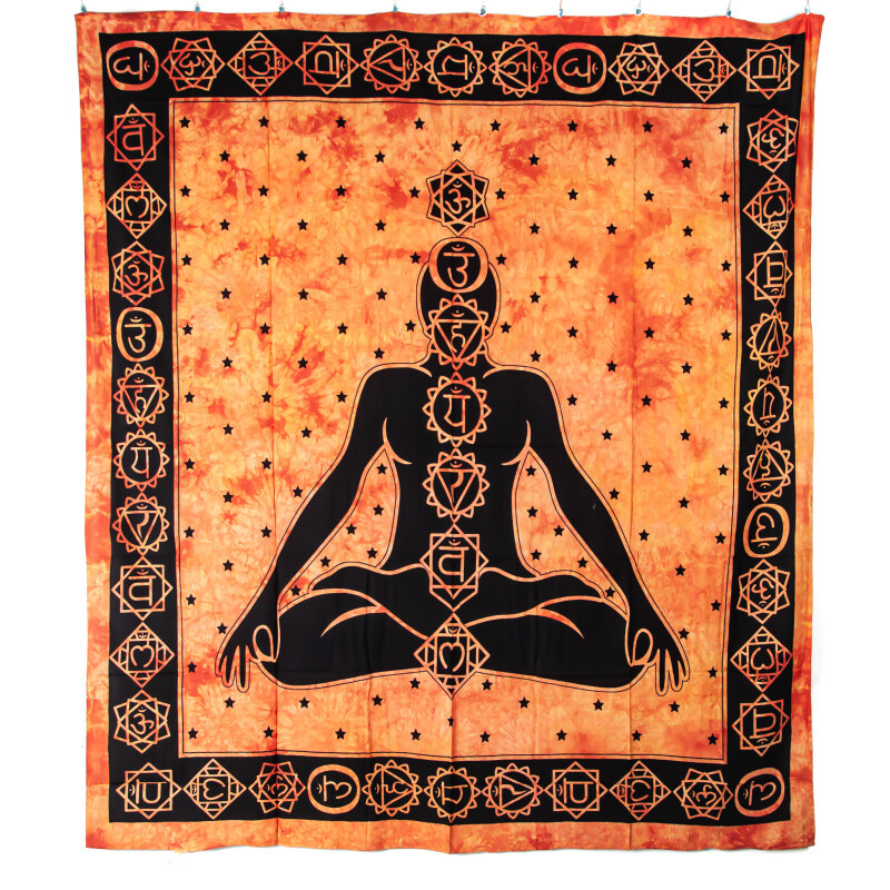 Přehoz double 7 Chakras oranžová