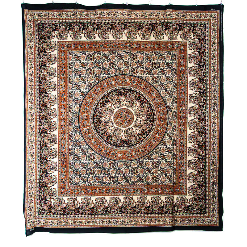 Přehoz double Paisley Mandala hnědá