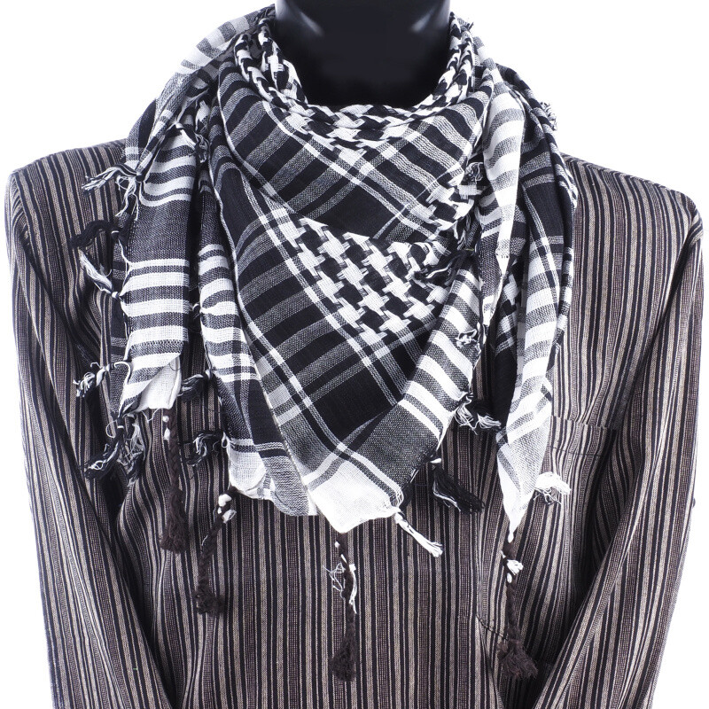 Šátek palestina arafat černo bílý