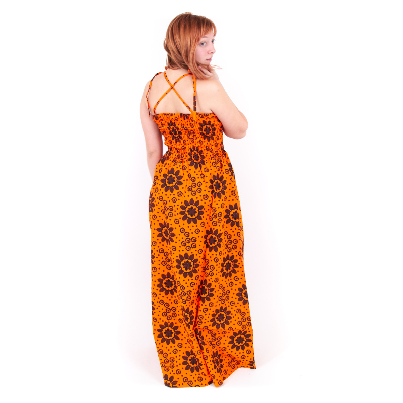 Šaty dlouhé Devi L Oranžová