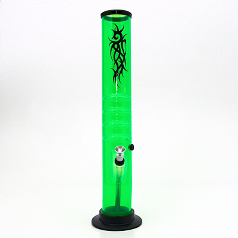 Bong acrylic Tube Tattoo UV 37 cm zelená