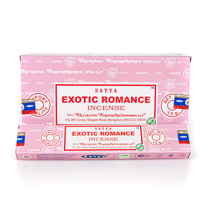 Indické vonné tyčinky Satya PK Exotic Romance 15 g)