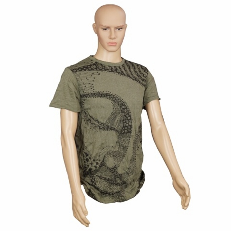 Tričko pánské SURE Buddha Face XL khaki