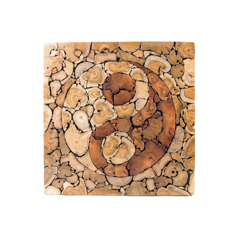 Závěsná dekorace dřevo Yin Yang Puzzle 80 x 80 cm)