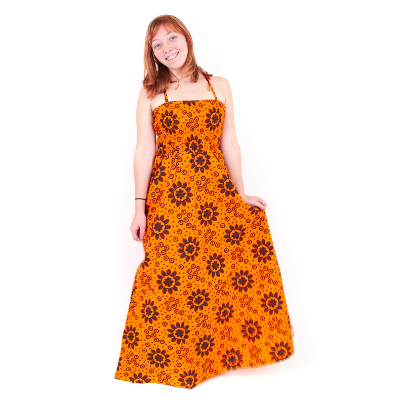 Šaty dlouhé Devi M Oranžová