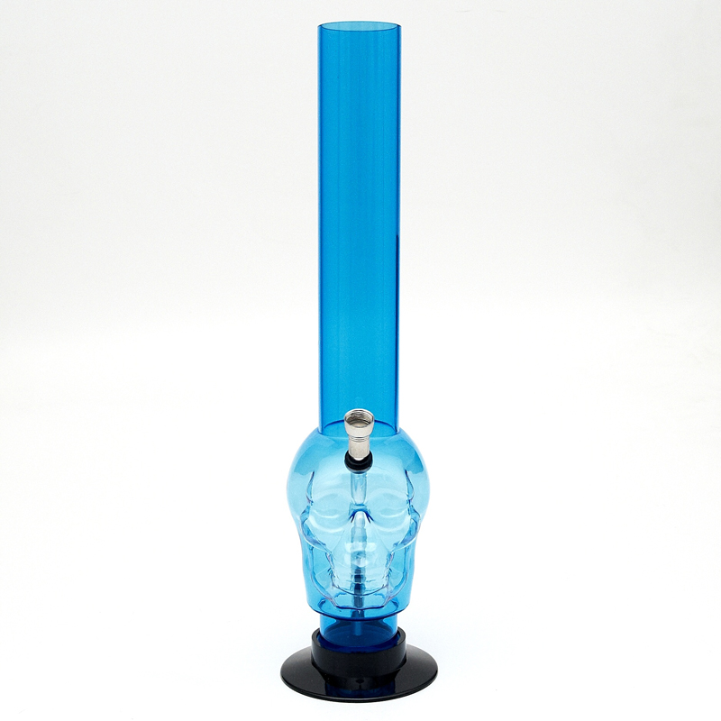 Bong acrylic Skull 40 cm modrá