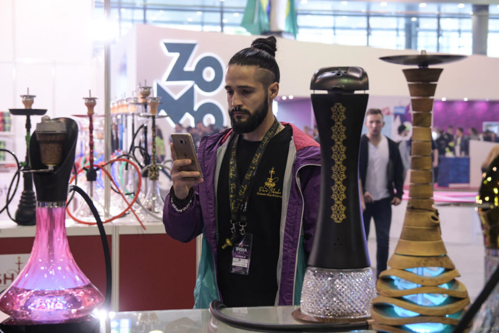 Stánek Czech Hookah Group společně s Shisha Original na veletrhu ShishaMesse Frankfurt 2019